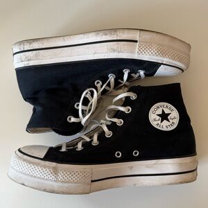 Converse Black Platform High-Top Sneakers